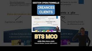 Calculer le ratio des créances clients  BFR en BTS MCO [upl. by Joann]