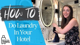 HOW TO WASH YOUR CLOTHES WHILE TRAVELING  HOTEL SINK LAUNDRY TUTORIAL [upl. by Mw60]