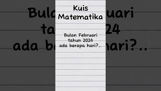 ☆KUIS MATEMATIKA MENGENAL BULAN KALENDER shorts kuismatematika hitungcepat quiz tekateki [upl. by Sigmund]