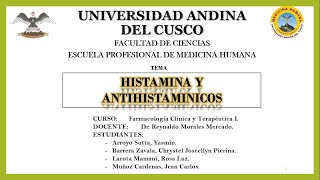 HISTAMINA Y ANTIHISTAMINICOS FARMACOLOGIA [upl. by Eerihs]