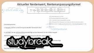 Aktueller Rentenwert Rentenanpassungsformel Formelkomponenten  Finanzwissenschaft [upl. by Ellennoj]