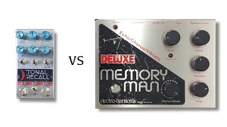 Chase Bliss Audio Tonal Recall vs EHX Deluxe Memory Man MN3005 [upl. by Franklyn]