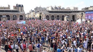 Finale du Mondial 2018 place du Marché à Versailles [upl. by Rubinstein]