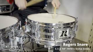 Vintage 1970’s Rogers COB 5x14” Dynasonic Snare Drum [upl. by Rikki]