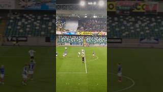 Frankie Hvid goal Vs Linfield glentoran goal football northernireland nifl fans header [upl. by Aihtnamas]