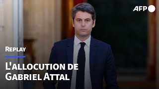 REPLAY  Lallocution de Gabriel Attal [upl. by Ibbed]