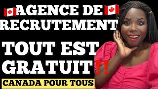 CANADA POUR TOUS🇨🇦AGENCE DE RECRUTEMENT‼️POSTULEZ GRATUITEMENT AUX OFFRES D’EMPLOIS… WAOUH [upl. by Aisercal347]