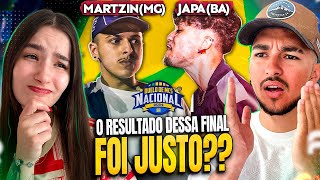 Apenas um react  MARTZIN MG VS JAPA BA  FINAL  DUELO DE MCS NACIONAL 2024 [upl. by Ruberta]