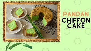 PANDAN CHIFFON CAKE  Update chiffoncakerecipe cake [upl. by Ylrrad181]