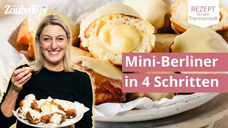 😍🎆 SilvesterKlassiker Mini Berliner mit EierlikörCreme einfach selber machen  Thermomix® Rezept [upl. by Lilith]