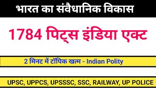 1784 पिट्स इंडिया एक्ट भारत का संवैधानिक विकास 1784 pitts act in hindi1784 pitts india act [upl. by Herrera630]