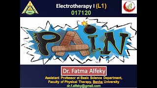 Electrotherapy 1 L2 pain [upl. by Assirim474]