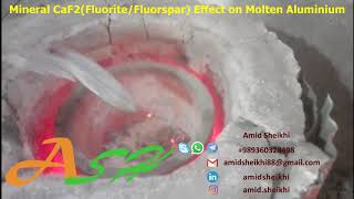 CaF2 Fluorite Fluorspar Effect on Molten Aluminium [upl. by Nirej]