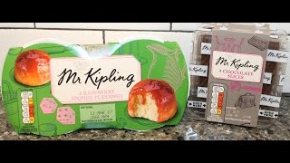 Mr Kipling Raspberry Sponge Puddings amp Chocolate Slices Review [upl. by Erdne738]