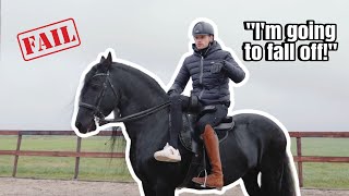 I TRIED SIDE SADDLE FOR THE FIRST TIME [upl. by Anrahs950]