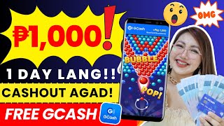 FREE ₱1000 SA GCASH PLAY 1 MINUTE PER DAY CASHOUT AGAD 100 FREE GCASH WALANG PUHUNAN [upl. by Anitsyrk193]