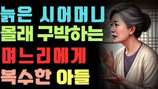 어머니한테 그런 짓을 했다고요 시어머니 구박하는 며느리에 복수한 아들 [upl. by Ardnaxila]