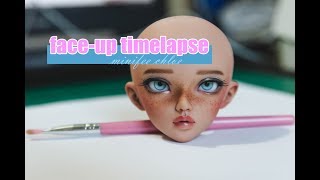 BJD FaceUp Process  Minifee Chloe [upl. by Aubarta]