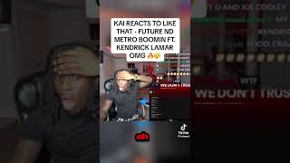 Kai cenat react to Kendrick Lamar dissing drake amp jcole from future amp metro booming LIKE THAT [upl. by Renelle]