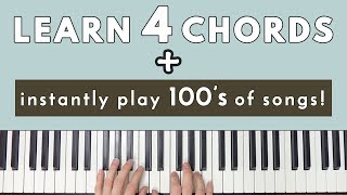 Learn 4 Chords amp Instantly Be Able To Play Hundreds Of Songs [upl. by Ahsa]