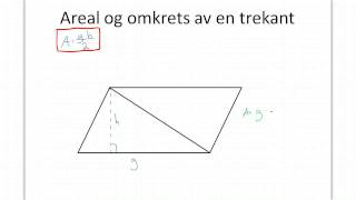 Areal og omkrets av en trekant [upl. by Natanoj42]