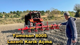 TÜMOSAN 8005 TRAKTÖR İLE ERDEM LAZERLİ TARLA KARIKLAMA  MISIR EKİMİ HAZIRLIKLARI [upl. by Enneillij739]