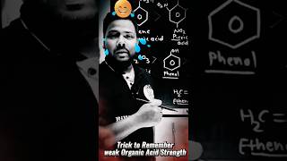 ⚡ Weak Organic Acids Strength Order Chemistry IIT JEE NEET Entrance Exam Trick to Remember Acids [upl. by Sirred]