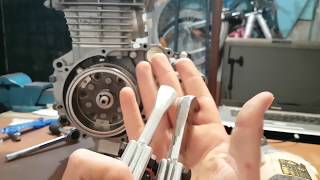 Motorcycle Flywheel Removal How To Pull A Flywheel Honda Titan Unicorn CG CBF 150 [upl. by Lienet]