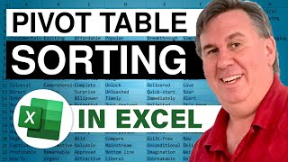 Excel  Sorting a Pivot Table  Episode 708 [upl. by Negrom]