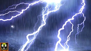 Loud Thunderstorm and Rain Sounds with Very Strong Thunder and Violent Lightning Strikes to Sleep [upl. by Elleivad929]