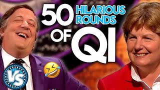 50 HILARIOUS Rounds Of QI With Stephen Fry and Sandi Toksvig [upl. by Nesline789]