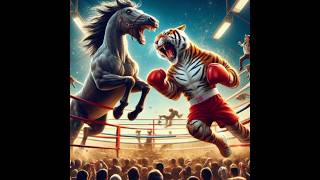 Horse 🐴 vs tiger 🐯 boxing match marvelboxingeventavengershorsetigershortstrending [upl. by Layor971]