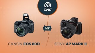 Canon 80D vs Sony a7 Mark II  Detailed Specs Comparison [upl. by Romeon235]