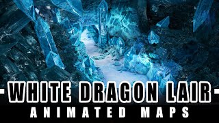 The White Dragon Lair  Beneos Animated DnD Battle Map 4K [upl. by Aseen140]