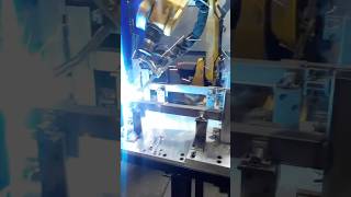 The anti spatter dip at the end 👌robot welding industrial asmrsounds [upl. by Aneeb]