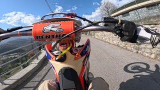 KTM EXC 125 Off road wide open wheelies [upl. by Skyla]