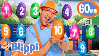 Dino Egg Hunt Counting 1 to 10  Blippis Playdate  Educational Videos for Kids [upl. by Gytle633]