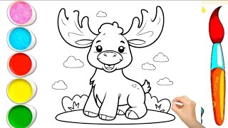 How to Draw a Stag Easy StepbyStep Deer Drawing Tutorial for Beginners  Learn to Draw Quickly [upl. by Aenahs689]