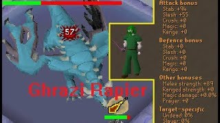 New buffed Ghrazi Rapier at Vorkath [upl. by Van545]