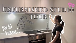 Unfurnished Studio Apartment tour  Empty city apartment [upl. by Dygal]