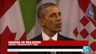 Barack Obamas speech in Belgium [upl. by Oremoh]