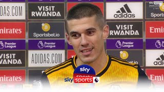 quotWe hope and pray that everything is OKquot  Conor Coady on Raul Jimenezs head injury [upl. by Laon]