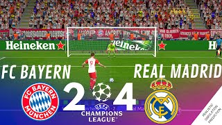 Penalty Shootout  Bayern Munich 24 Real Madrid • Champions League 2324  Video Game Simulation [upl. by Marquardt656]