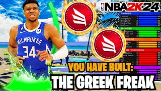 THE BEST GIANNIS ANTETOKOUNMPO DEMIGOD BUILD IN NBA2K24 NEXT GEN  REBIRTH POWER FORWARD BUILD 2K24 [upl. by Barber972]