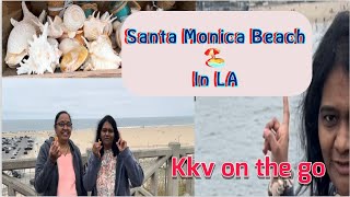 SANTA MONICA BEACH in LA 🏖️🏖️ [upl. by Nonahs180]