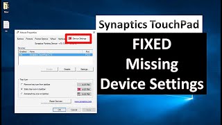 FIXED Synaptic Device Settings Missing [upl. by Bannon]