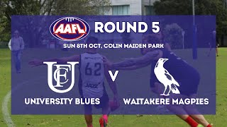 AAFL 2024  Round 5  University Blues vs Waitakere Magpies [upl. by Krenek275]