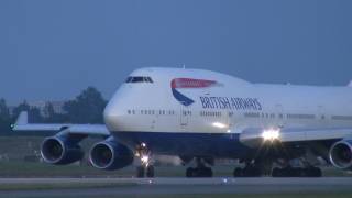 British Airways B747400 takeoff at YVR [upl. by Nylcoj430]