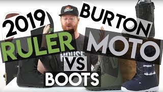 2019 Burton Moto vs Ruler Snowboard Boots Review [upl. by Arek]