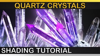 VRay  Realistic CRYSTAL Shading Tutorial  Quartz Minerals [upl. by Hsan]